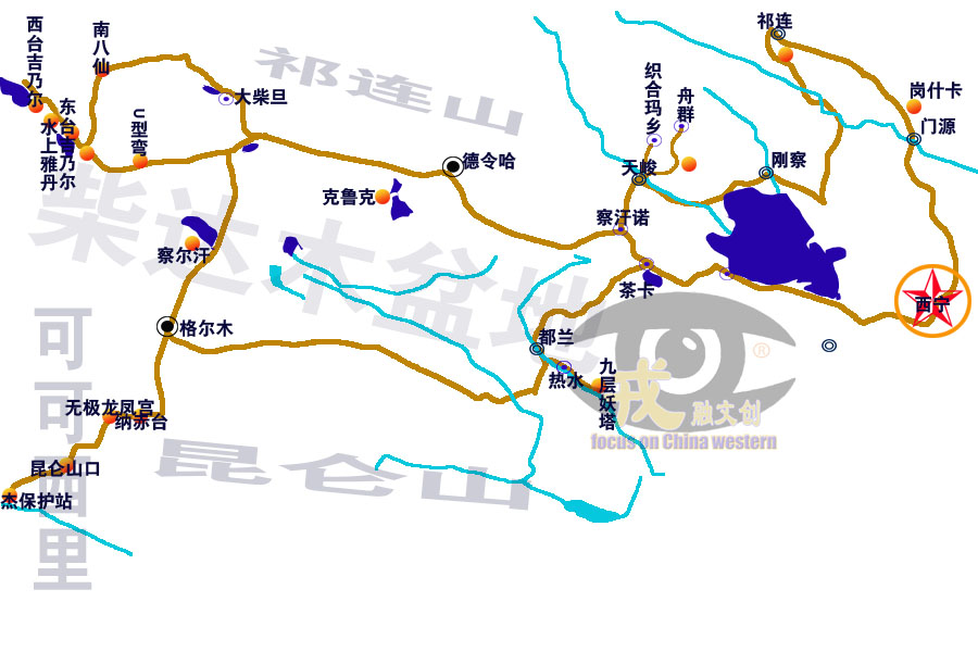 青海省大柴旦地图图片